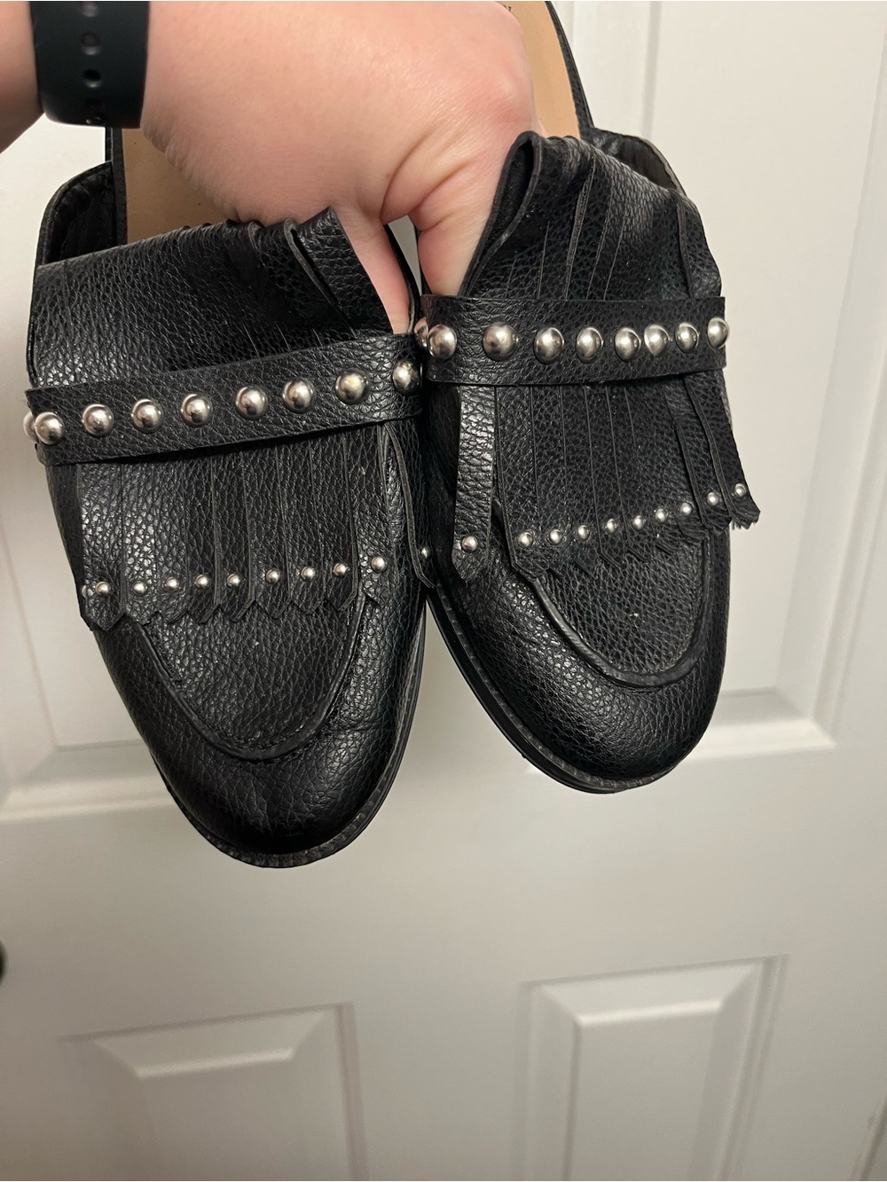 a new day Black Studded Slip-On Mules - Picture 2 of 3